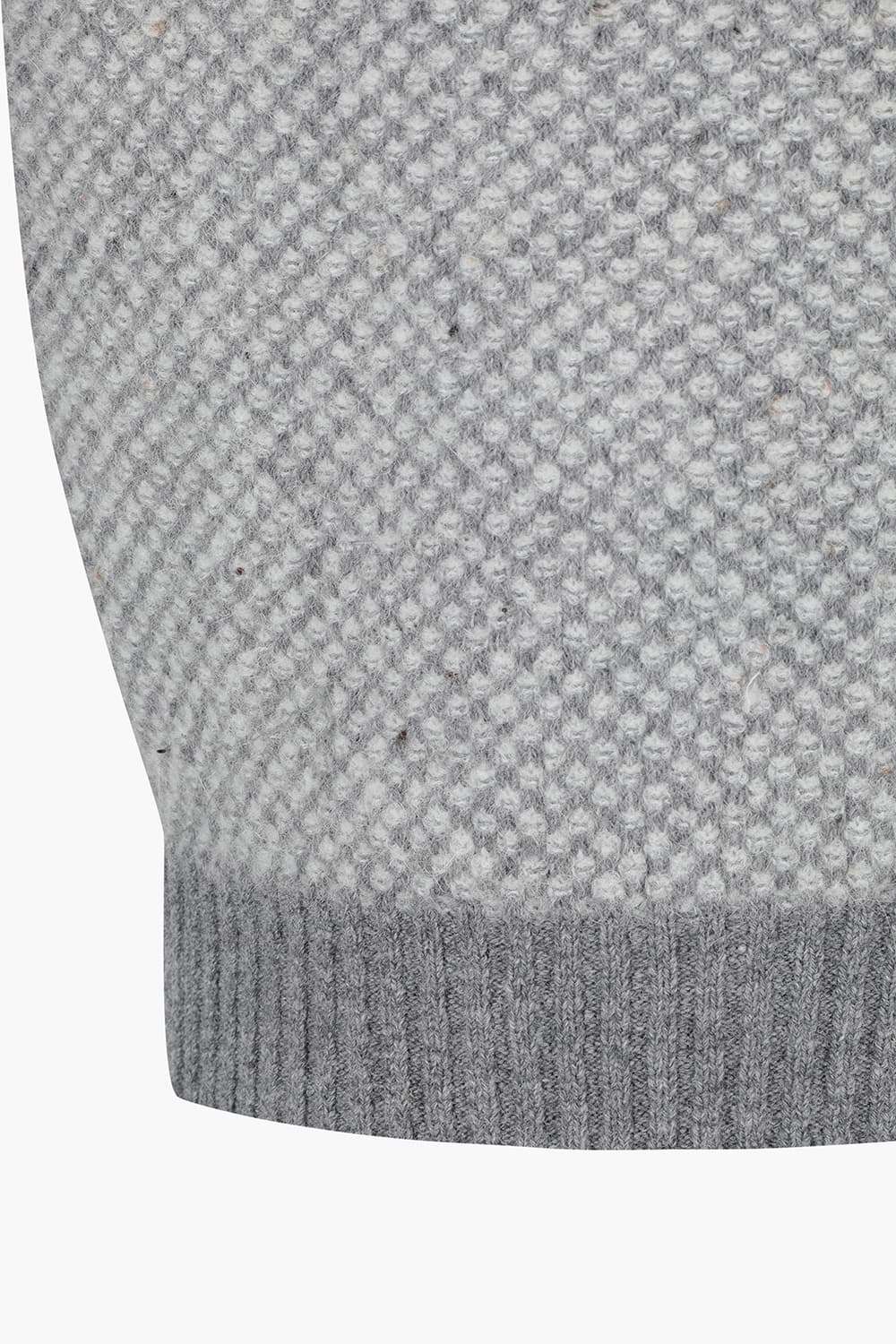 COL ROND 울 알파카 크루넥 205 그레이 긴소매 니트