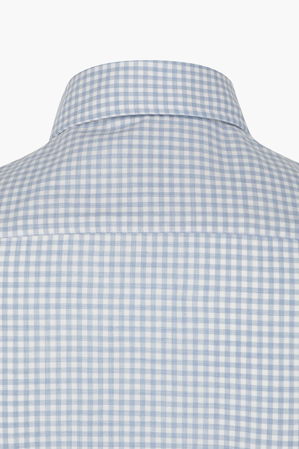 BEAULIEU 코튼 깅엄 체크 305 블루 셔츠