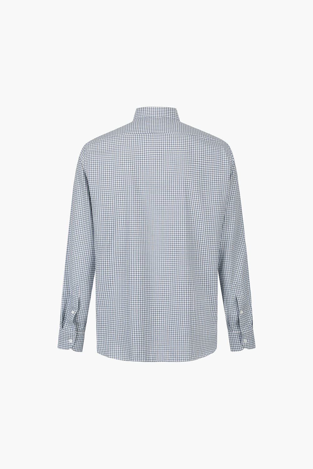 BEAULIEU 코튼 깅엄 체크 305 네이비 셔츠