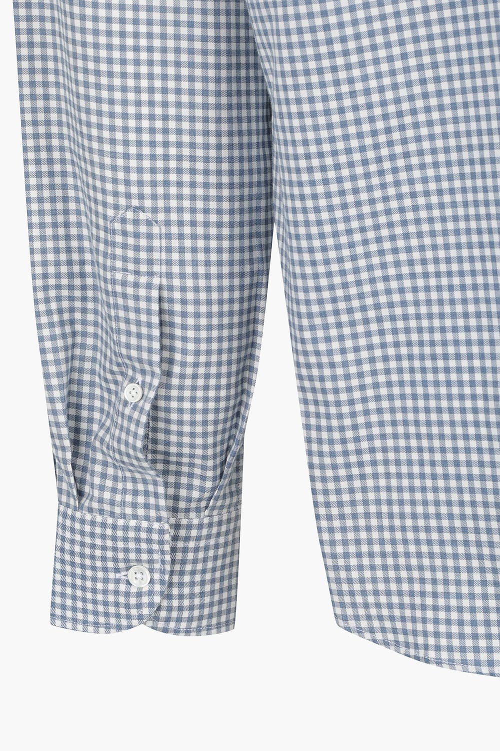 BEAULIEU 코튼 깅엄 체크 305 네이비 셔츠