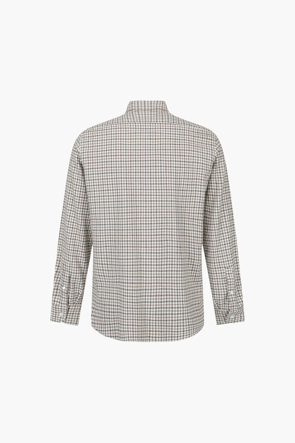 BEAULIEU 코튼 깅엄 체크 306 라이트브라운 셔츠