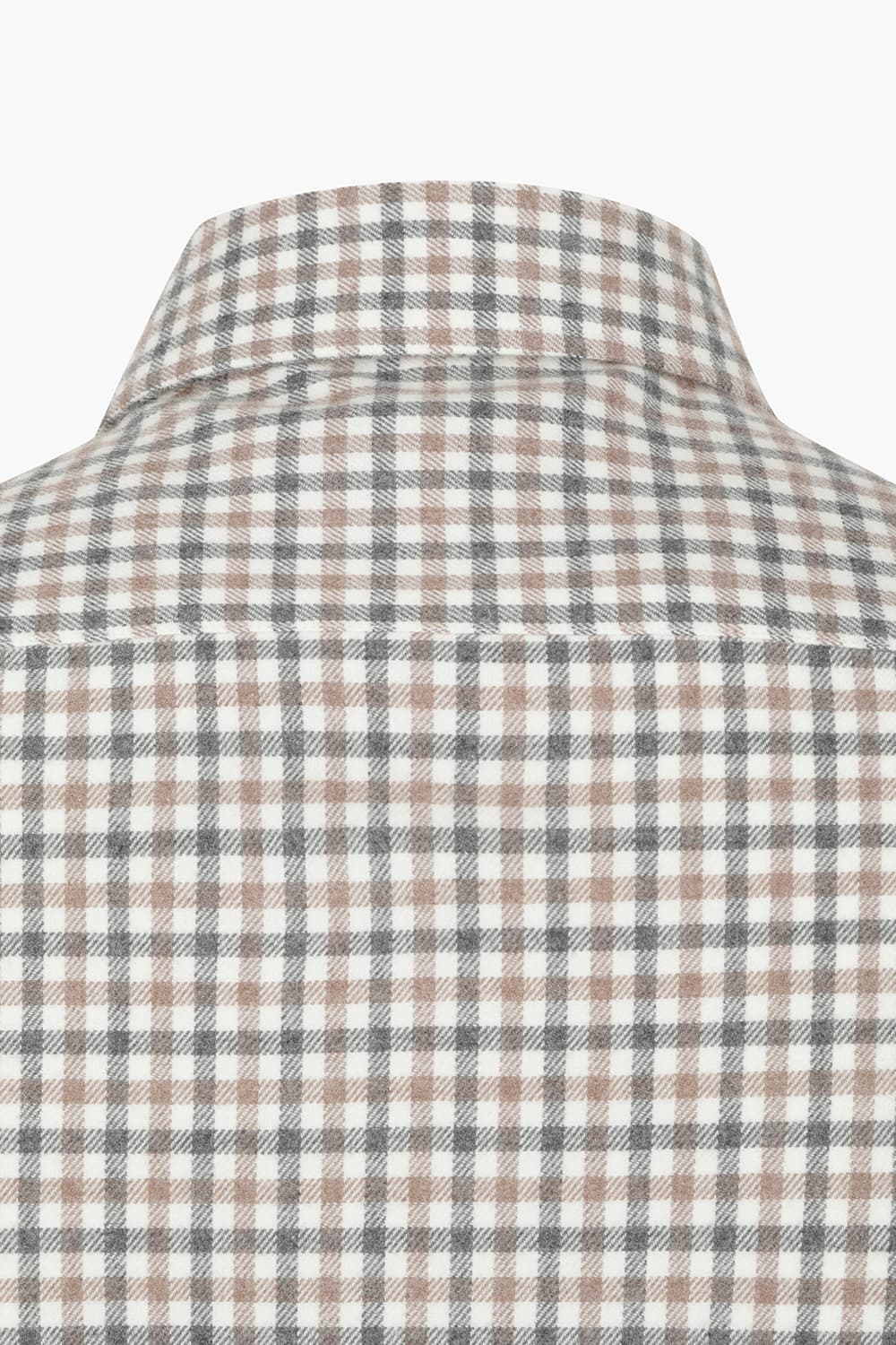 BEAULIEU 코튼 깅엄 체크 306 라이트브라운 셔츠