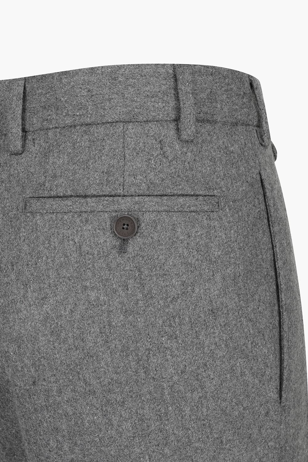 울 혼방 더블 핀턱 와이드 103 그레이 팬츠