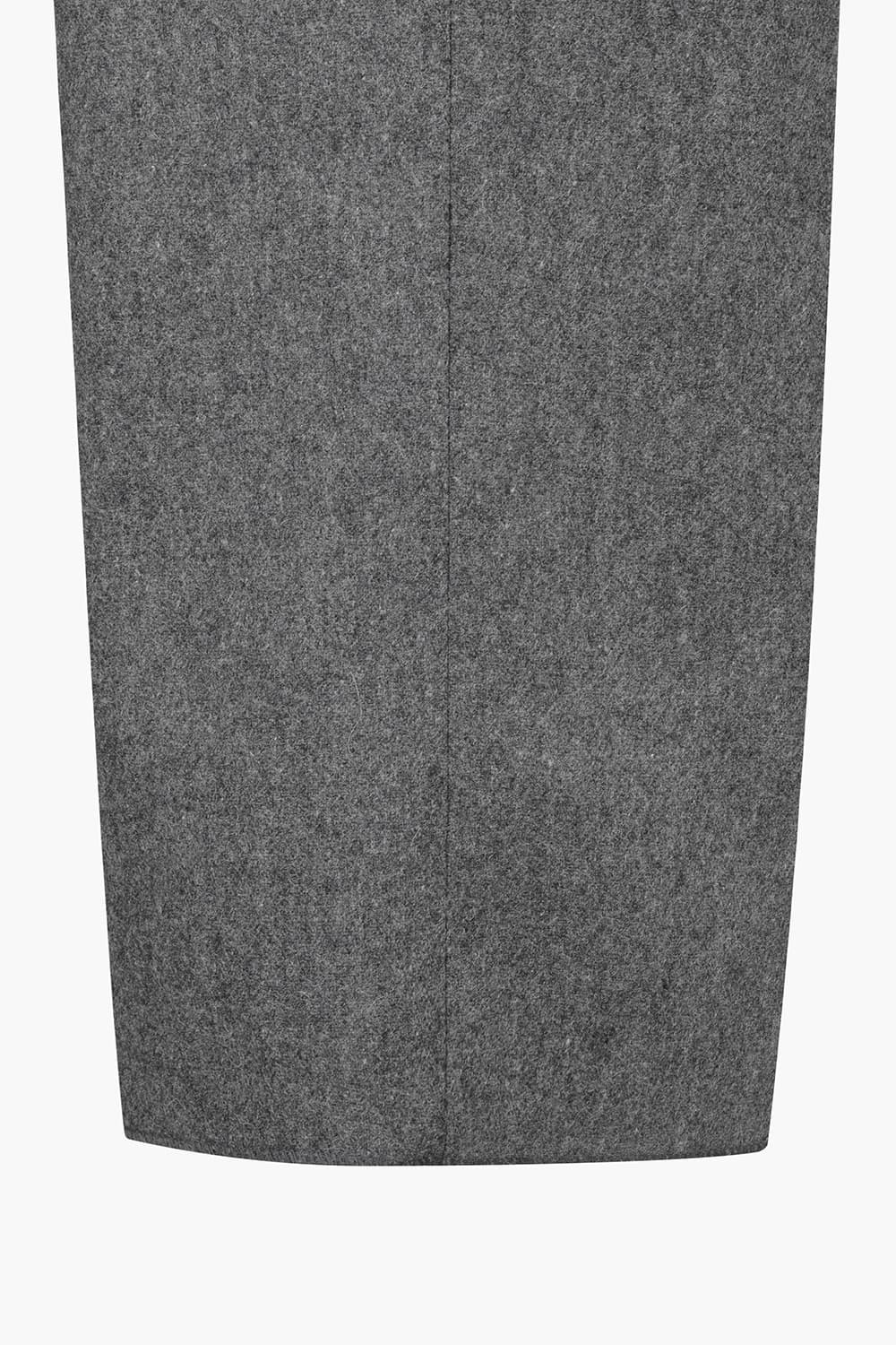 울 혼방 더블 핀턱 와이드 103 그레이 팬츠