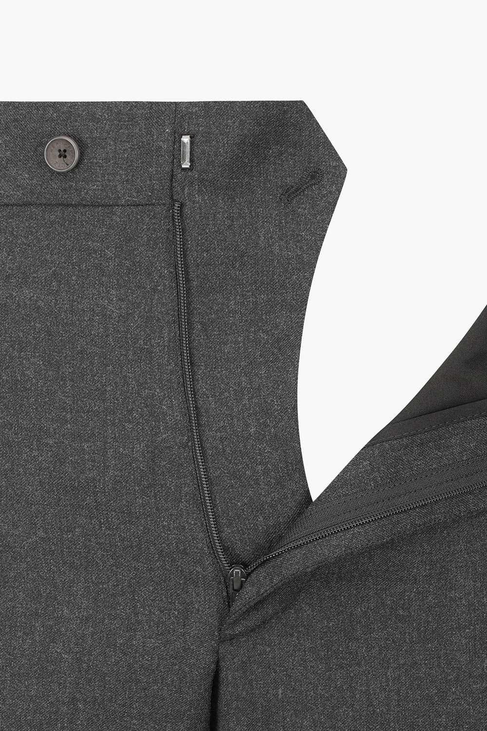 울 혼방 스트레이트 102 차콜그레이 팬츠