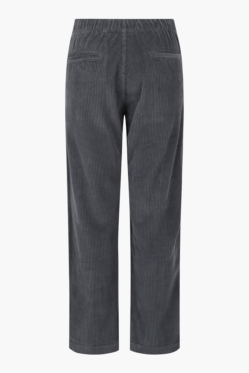 코튼 코듀로이 드로우스트링 스트레이트 401 다크그레이 캐주얼 팬츠