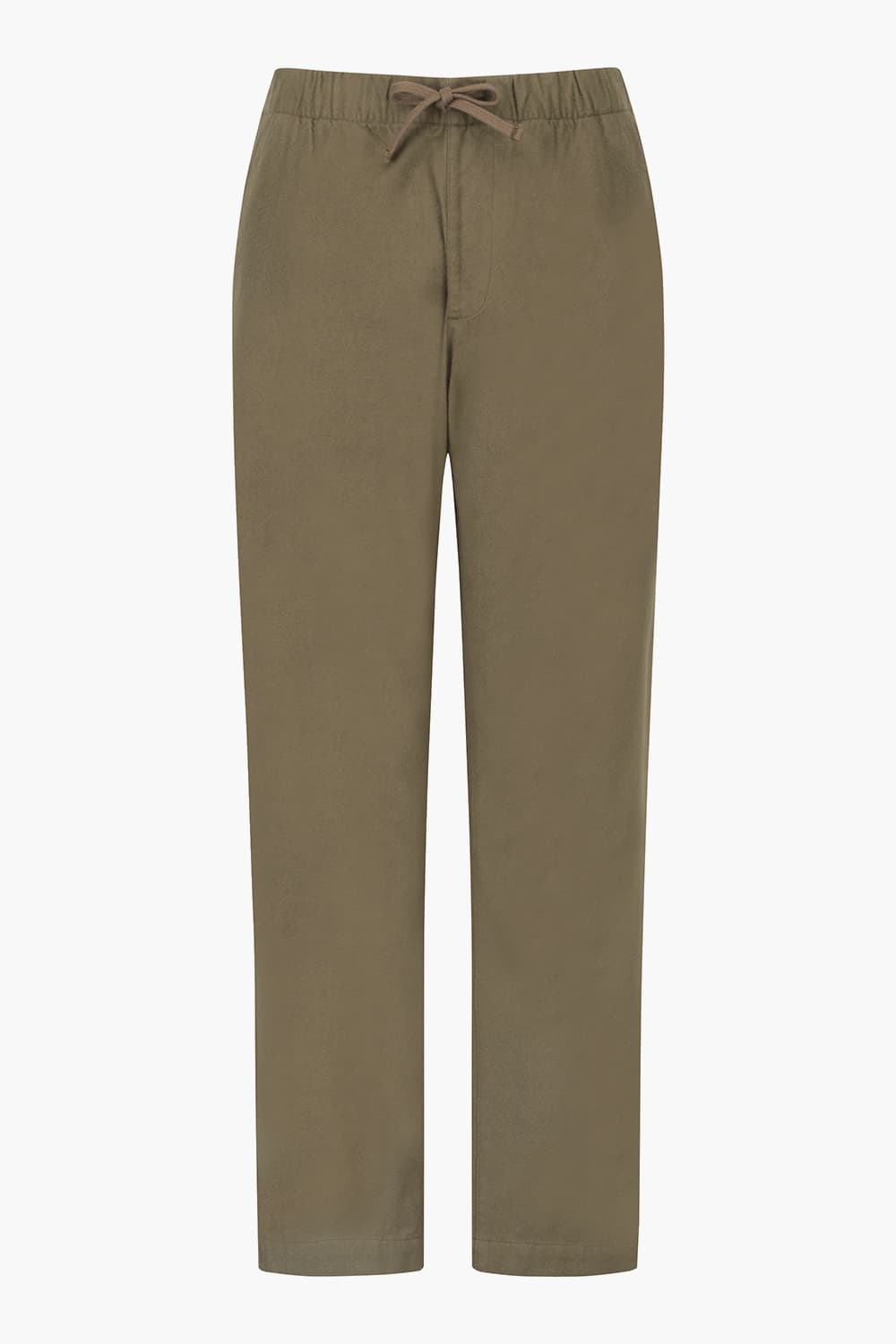 코튼 드로우스트링 스트레이트 402 브라운 캐주얼 팬츠