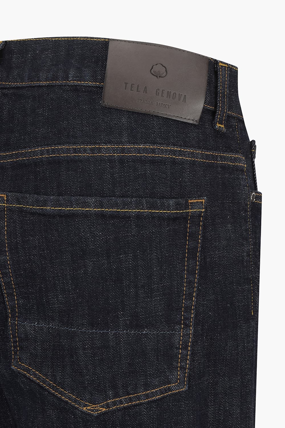 흑청 데님 스티치 스트레이트 103 다크네이비 캐주얼 팬츠