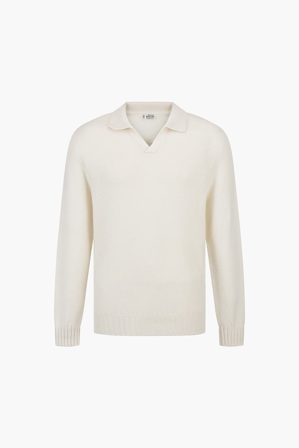 캐시미어 카라넥 206 아이보리 긴소매 니트