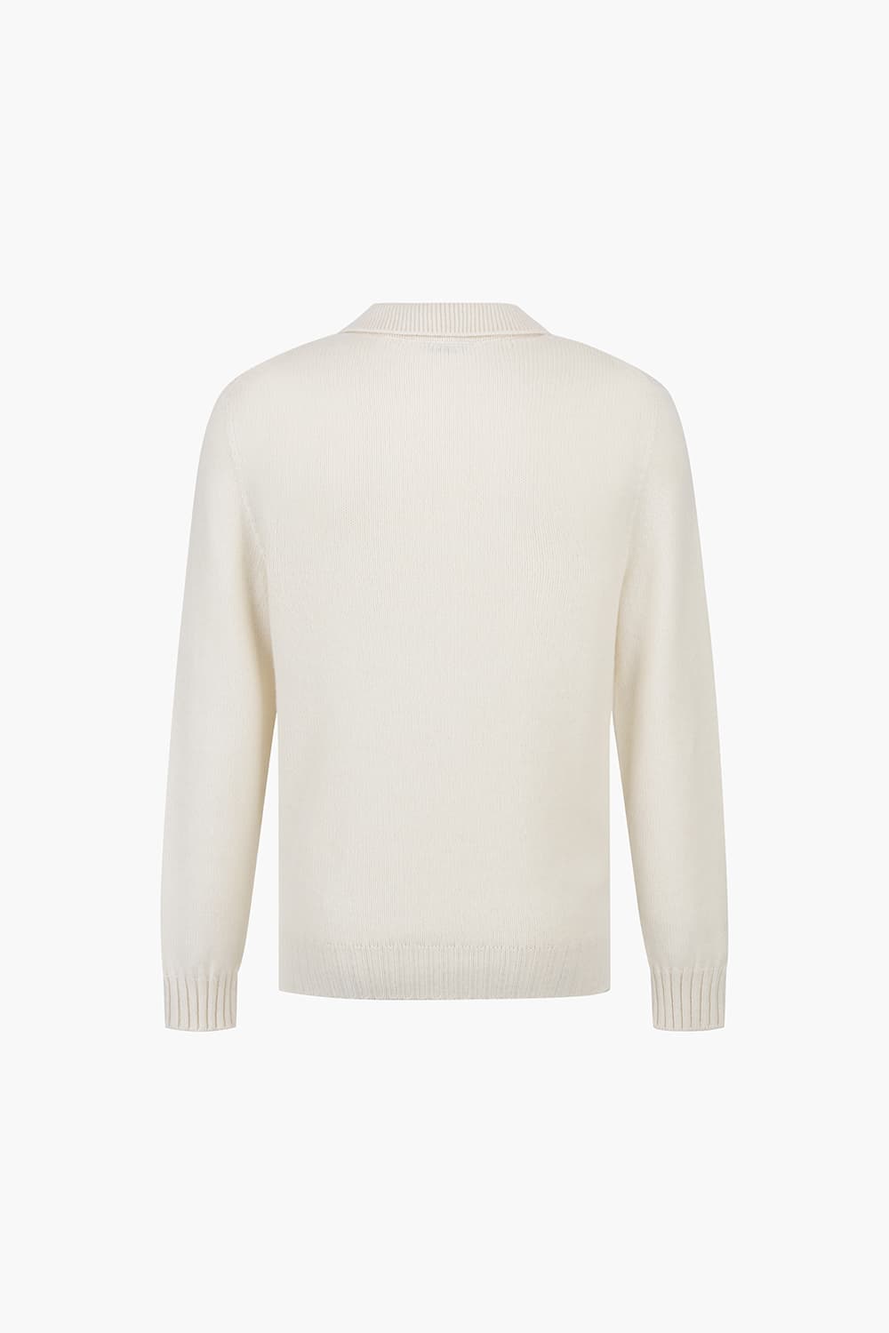캐시미어 카라넥 206 아이보리 긴소매 니트