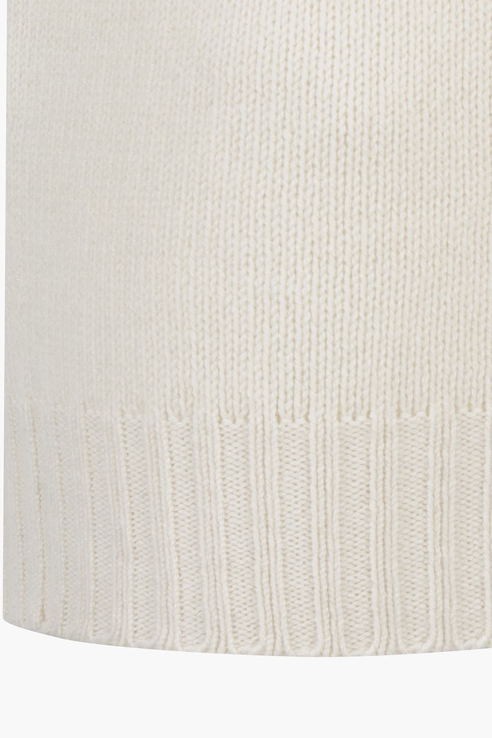 캐시미어 카라넥 206 아이보리 긴소매 니트