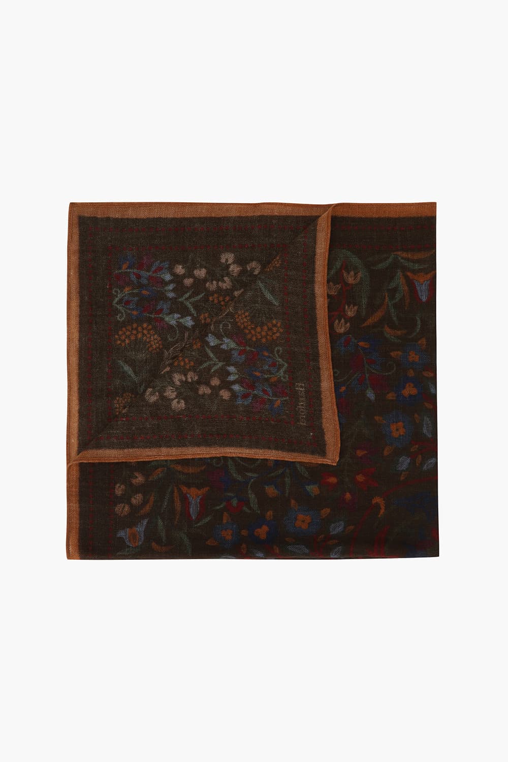 UNICORN 울 시누아즈리 패턴 101 다크브라운 스카프