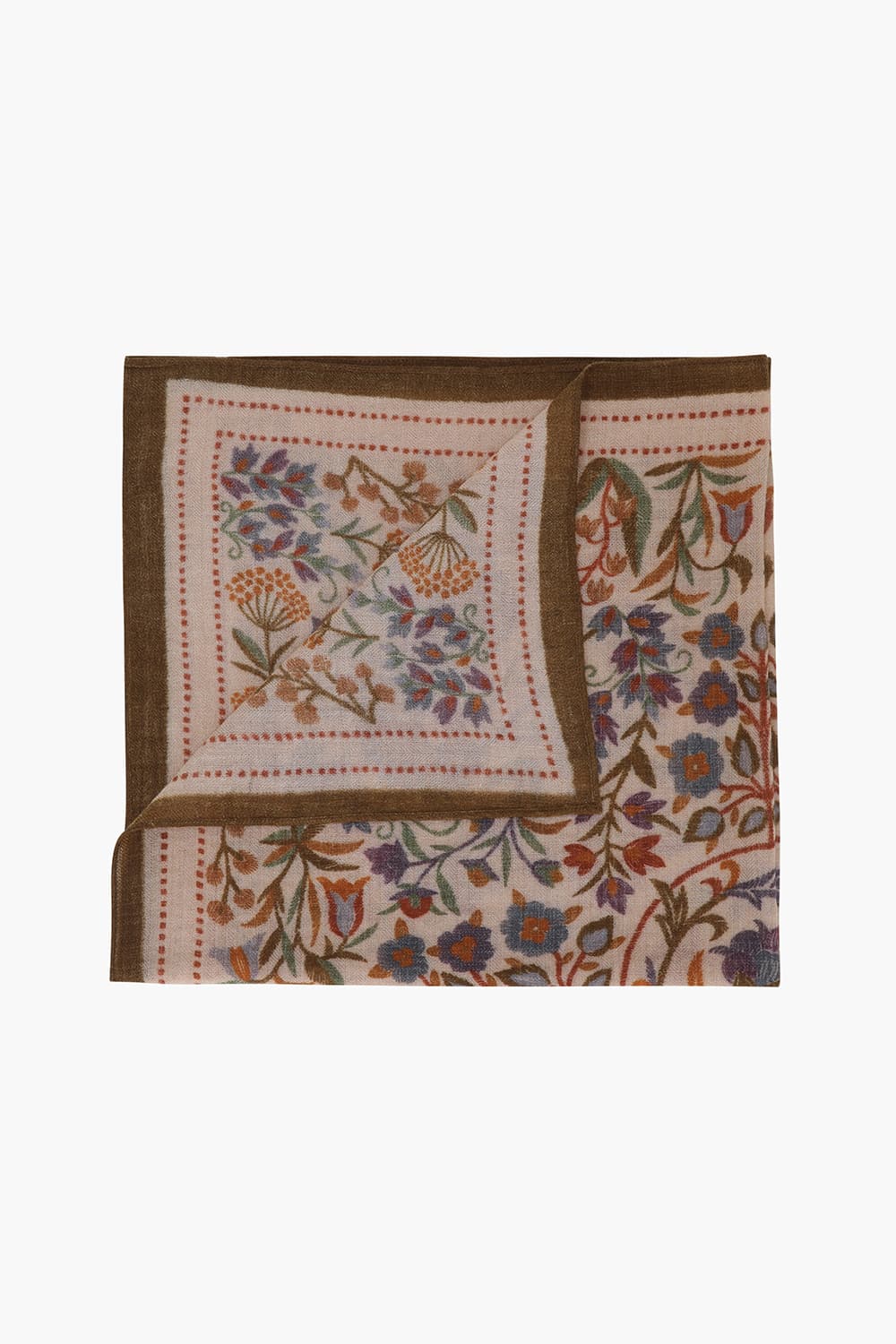 UNICORN 울 시누아즈리 패턴 101 레드브라운 스카프