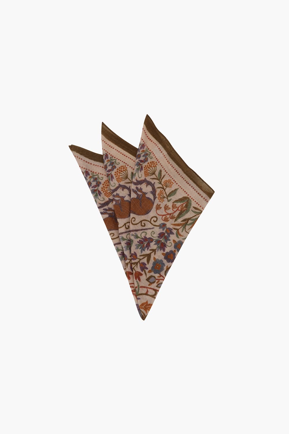 UNICORN 울 시누아즈리 패턴 101 레드브라운 스카프