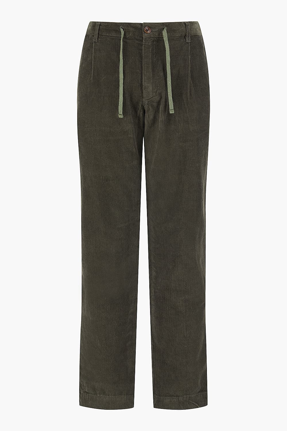 TANKER 코튼 코듀로이 드로우스트링 스트레이트 301 다크카키 팬츠