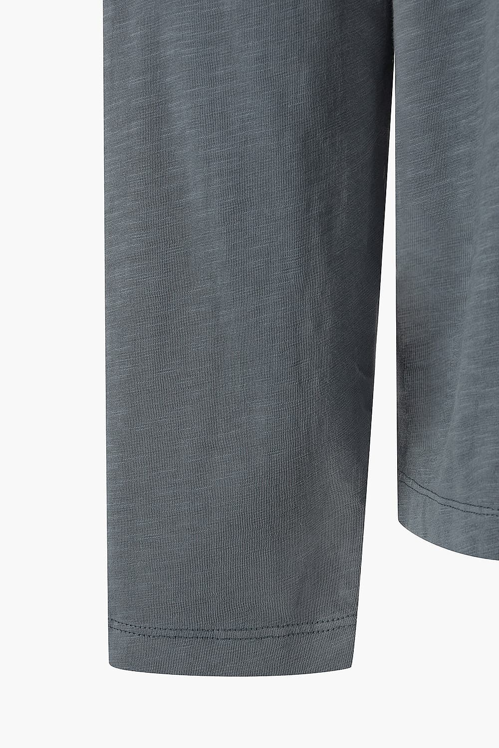 코튼 크루넥 101 다크그레이 긴소매 티셔츠