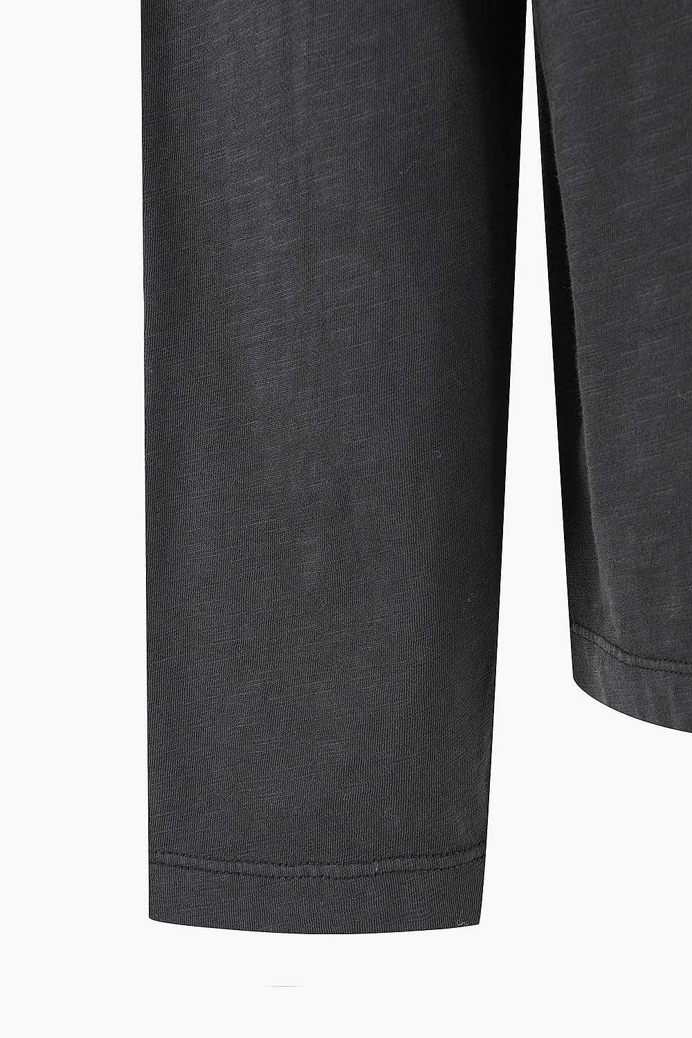 코튼 크루넥 101 블랙 긴소매 티셔츠