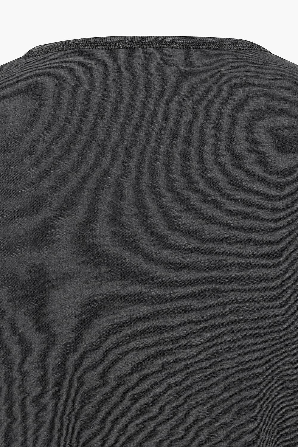 코튼 크루넥 101 블랙 긴소매 티셔츠