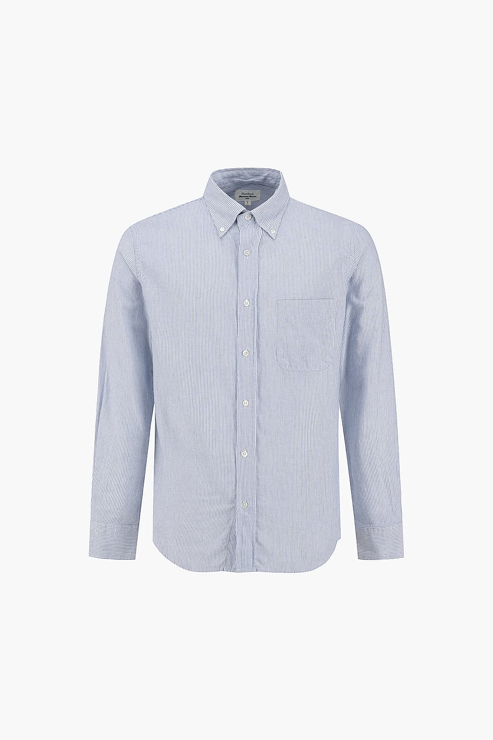 PITT 코튼 스트라이프 포켓 102 라이트블루 셔츠