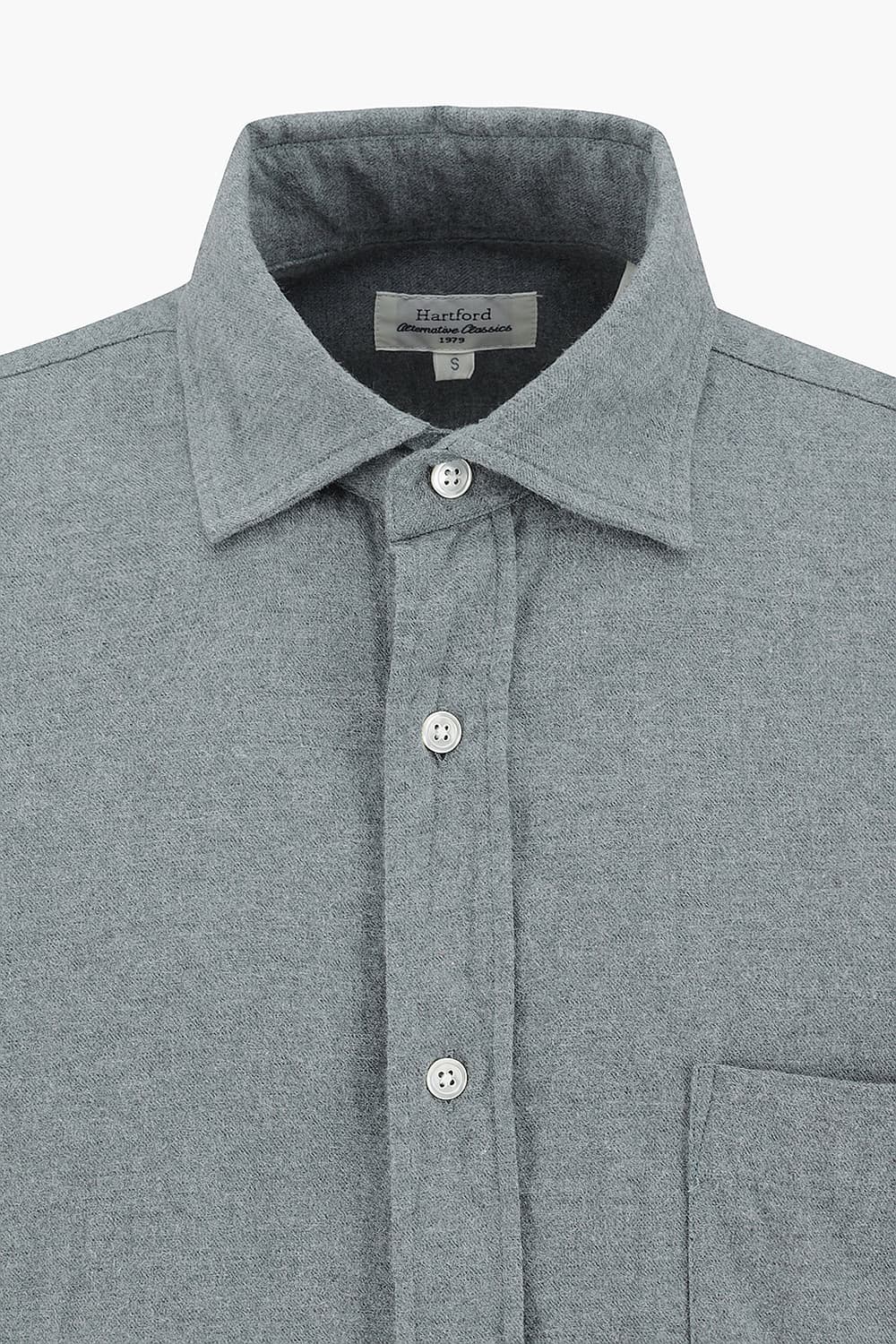 PAUL 코튼 베이직 포켓 101 블루그린 셔츠