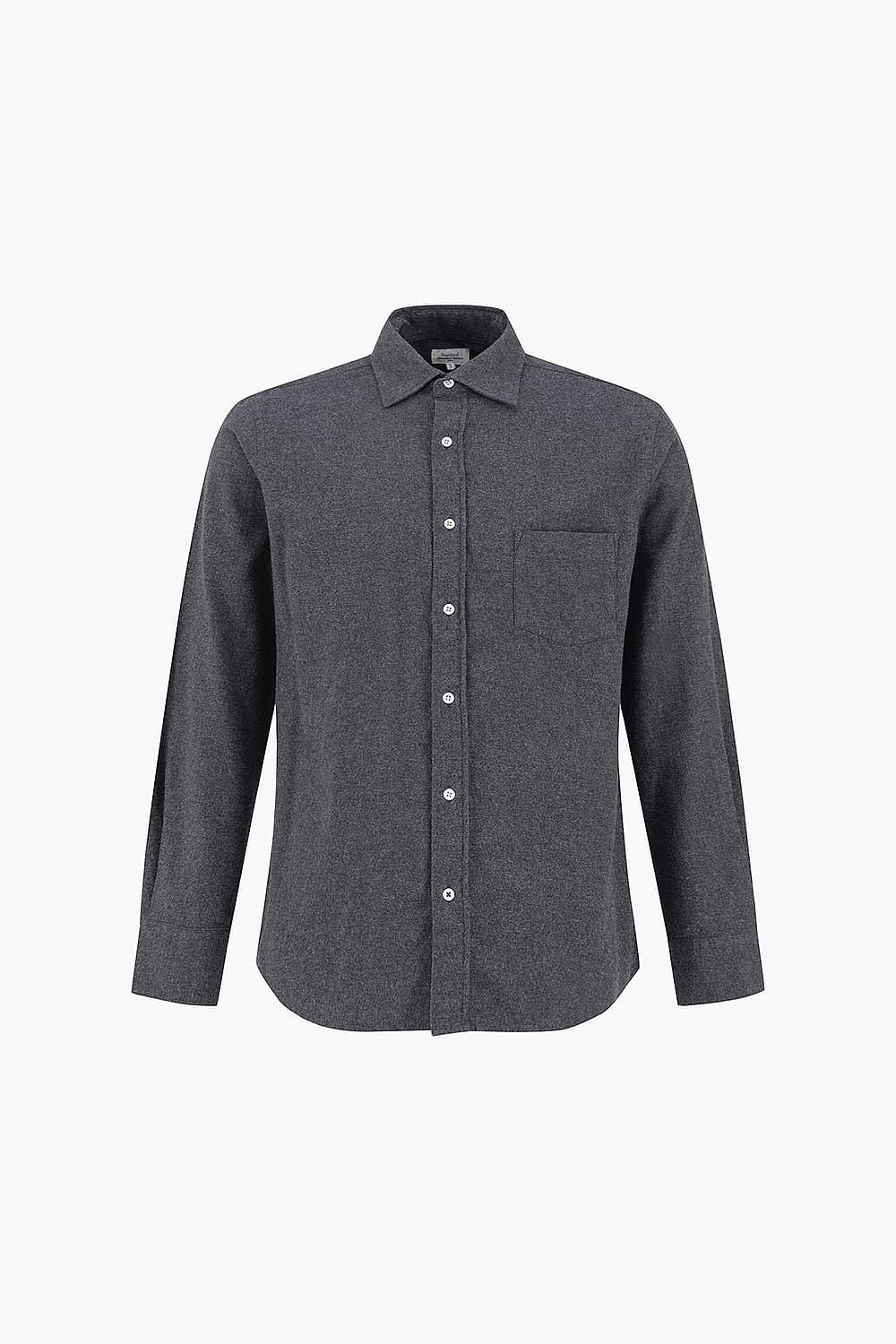 PAUL 코튼 베이직 포켓 101 다크그레이 셔츠