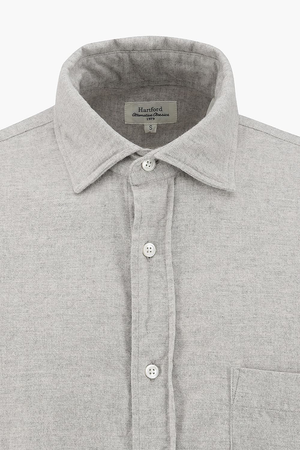 PAUL 코튼 베이직 포켓 101 라이트그레이 셔츠