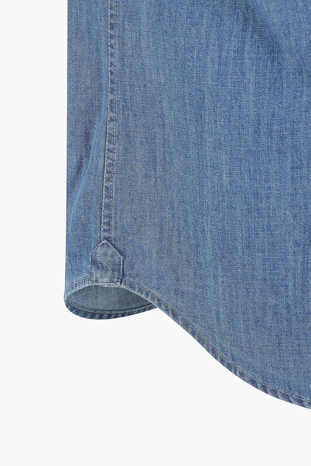 코튼 버튼 다운 투 포켓 104 블루 셔츠