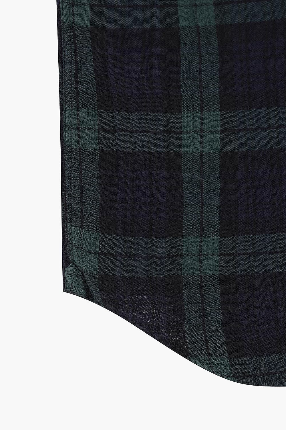 코튼 타탄 체크 포켓 105 다크그린 셔츠