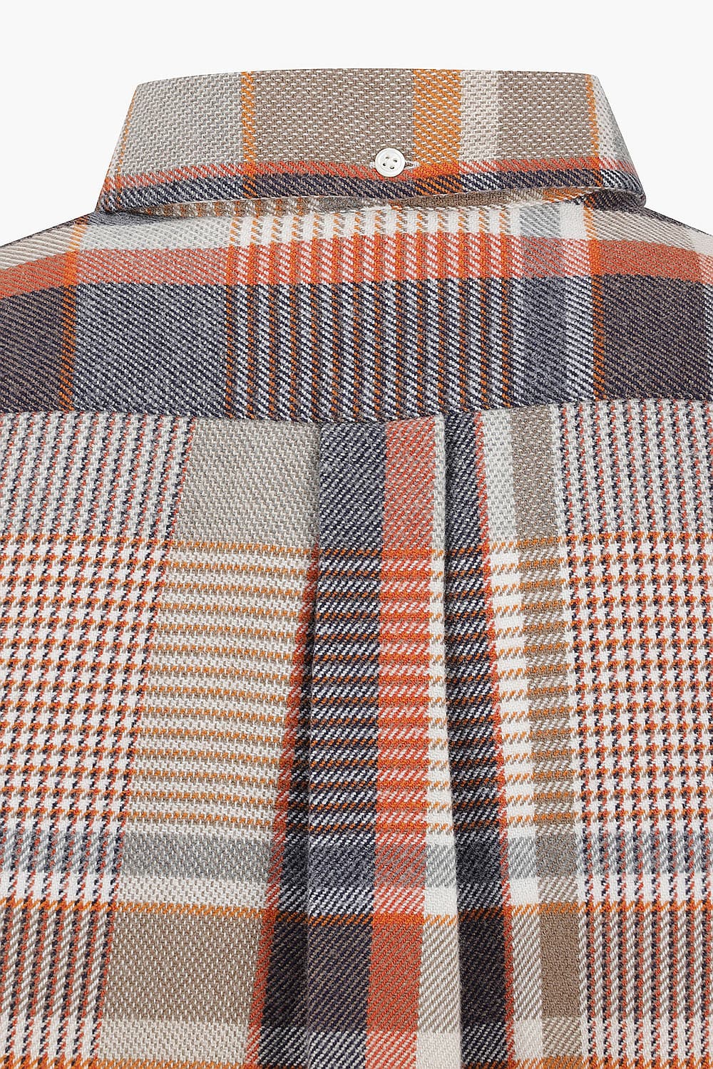 PITT 코튼 마드라스 체크 포켓 106 오렌지 셔츠