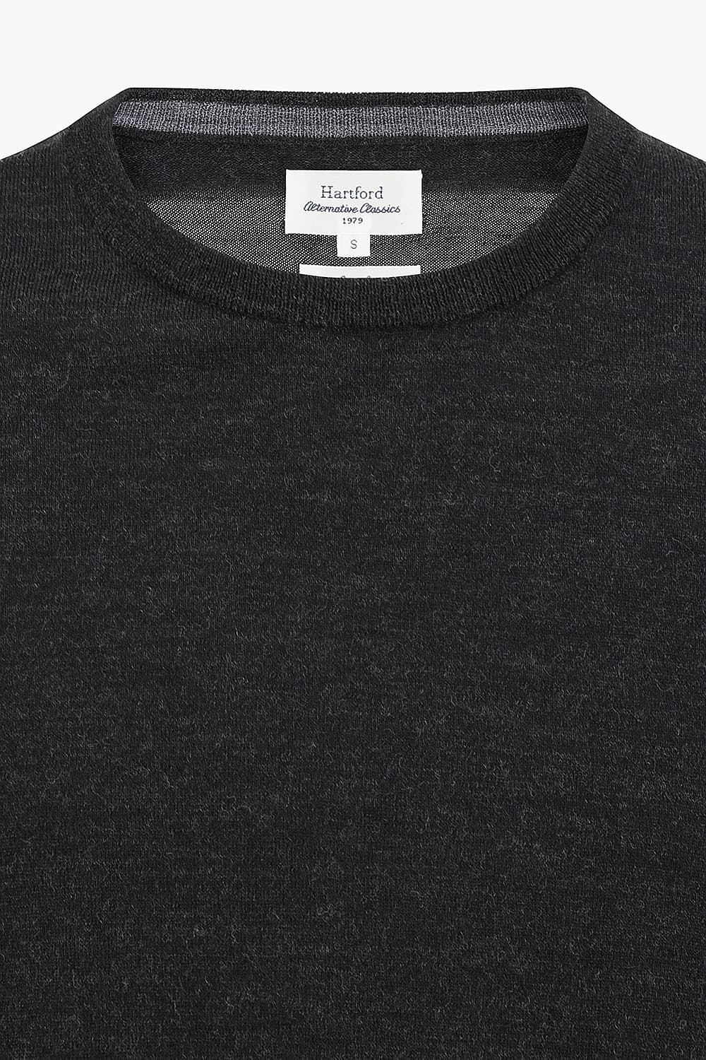 MERINO 울 크루넥 101 블랙 긴소매 니트