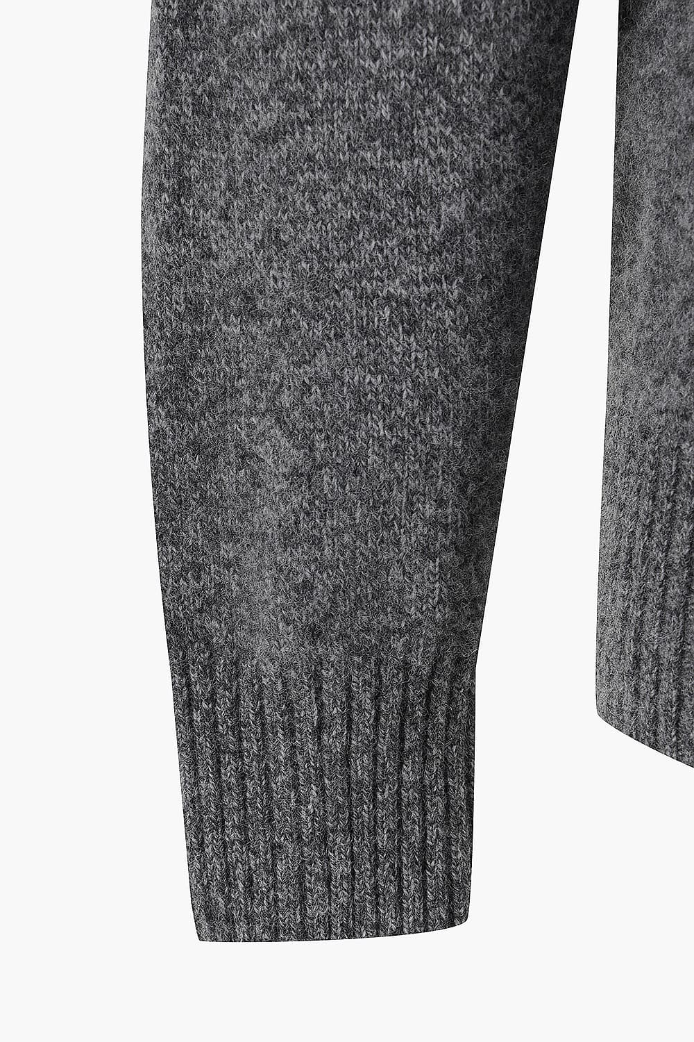 SEAMLESS 울 크루넥 102 다크그레이 긴소매 니트