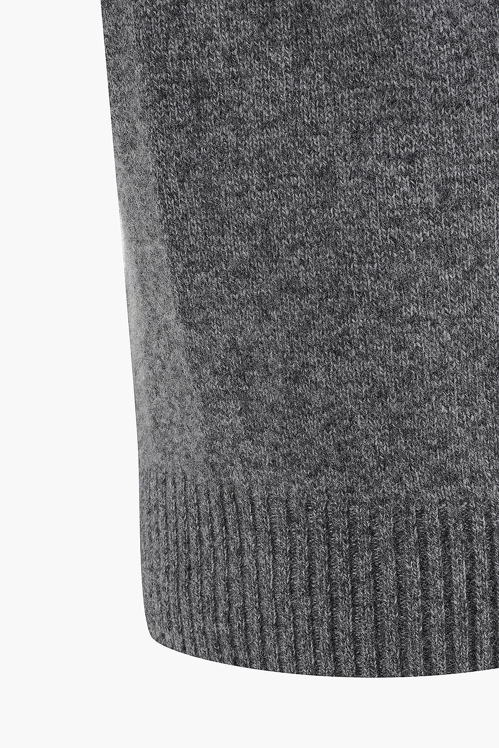 SEAMLESS 울 크루넥 102 다크그레이 긴소매 니트