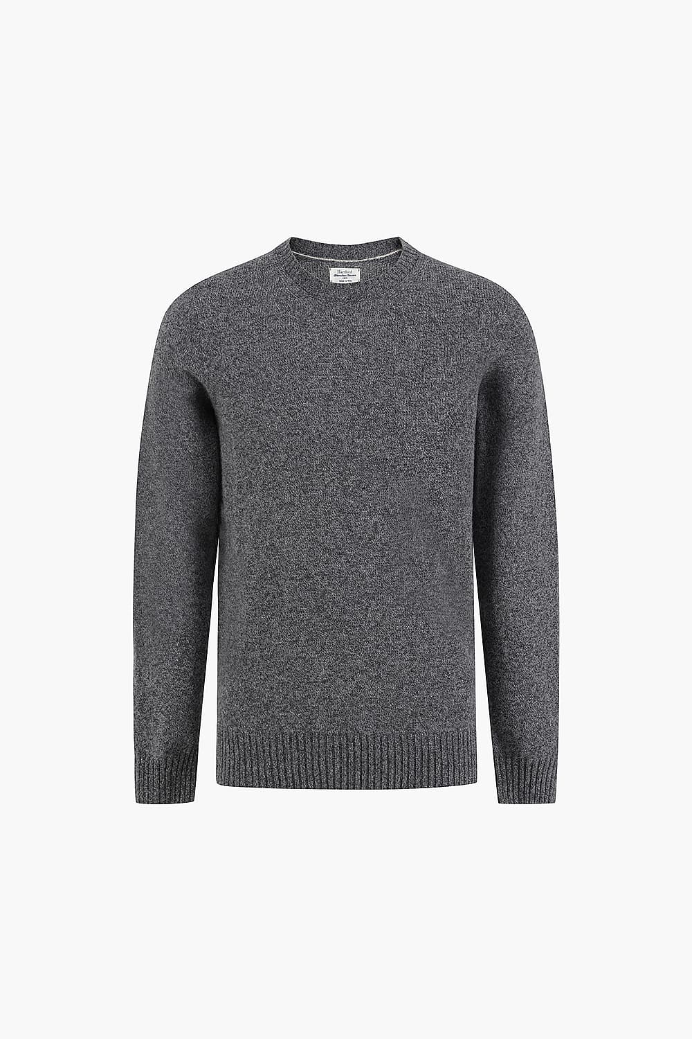 SEAMLESS 울 크루넥 102 다크그레이 긴소매 니트