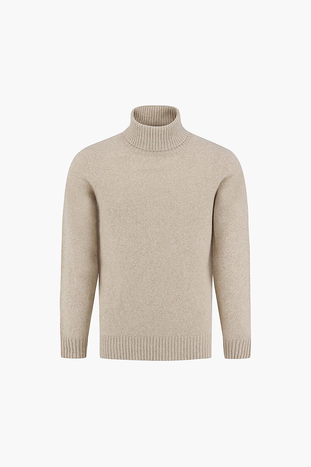 SEAMLESS 울 터틀넥 103 베이지 긴소매 니트