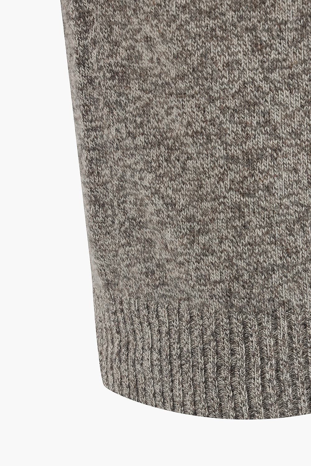 SEAMLESS 울 터틀넥 103 브라운 긴소매 니트