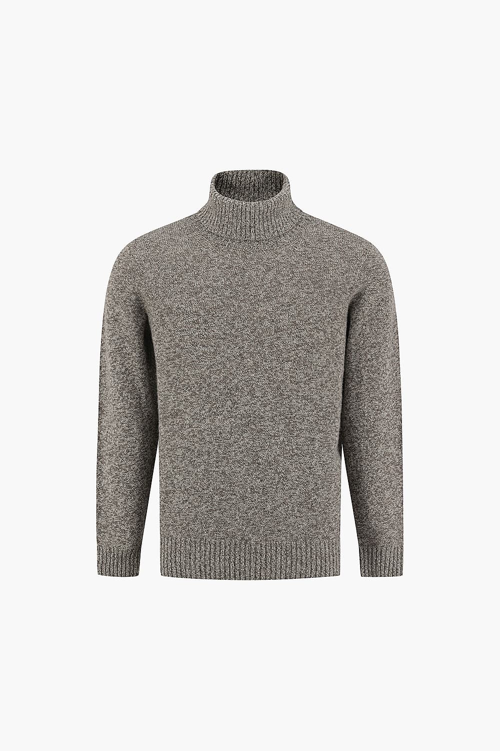 SEAMLESS 울 터틀넥 103 브라운 긴소매 니트