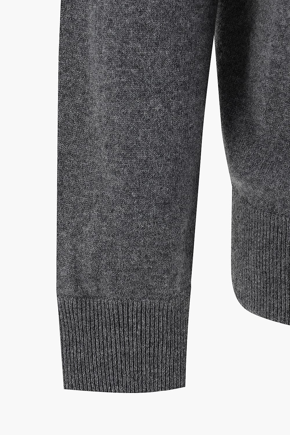 TRUCKER 울 캐시미어 하프 집업 105 다크그레이 긴소매 니트