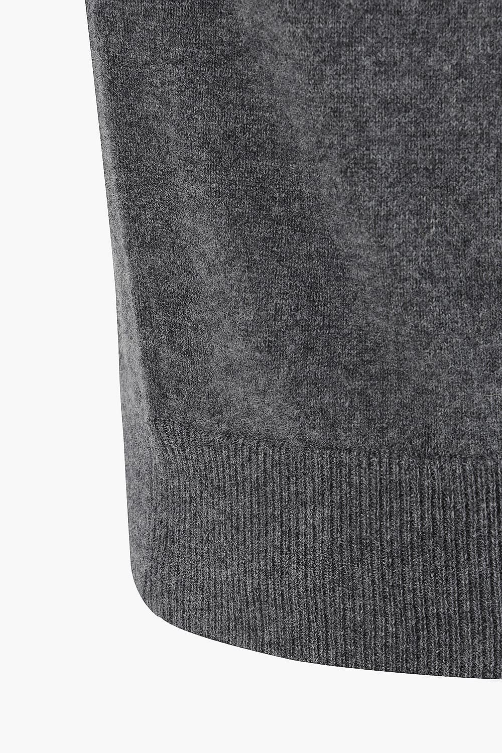 TRUCKER 울 캐시미어 하프 집업 105 다크그레이 긴소매 니트