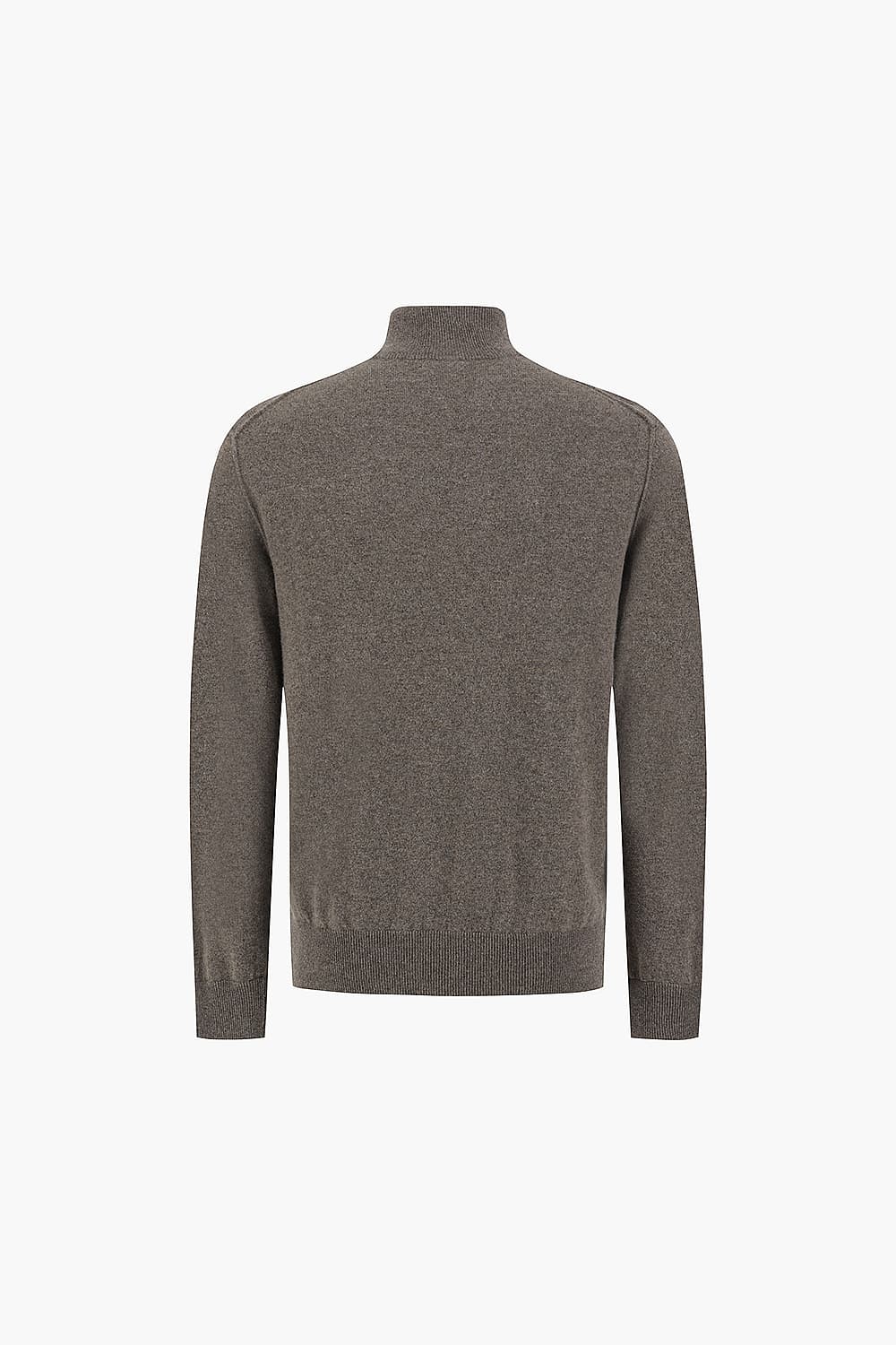 TRUCKER 울 캐시미어 하프 집업 105 다크브라운 긴소매 니트