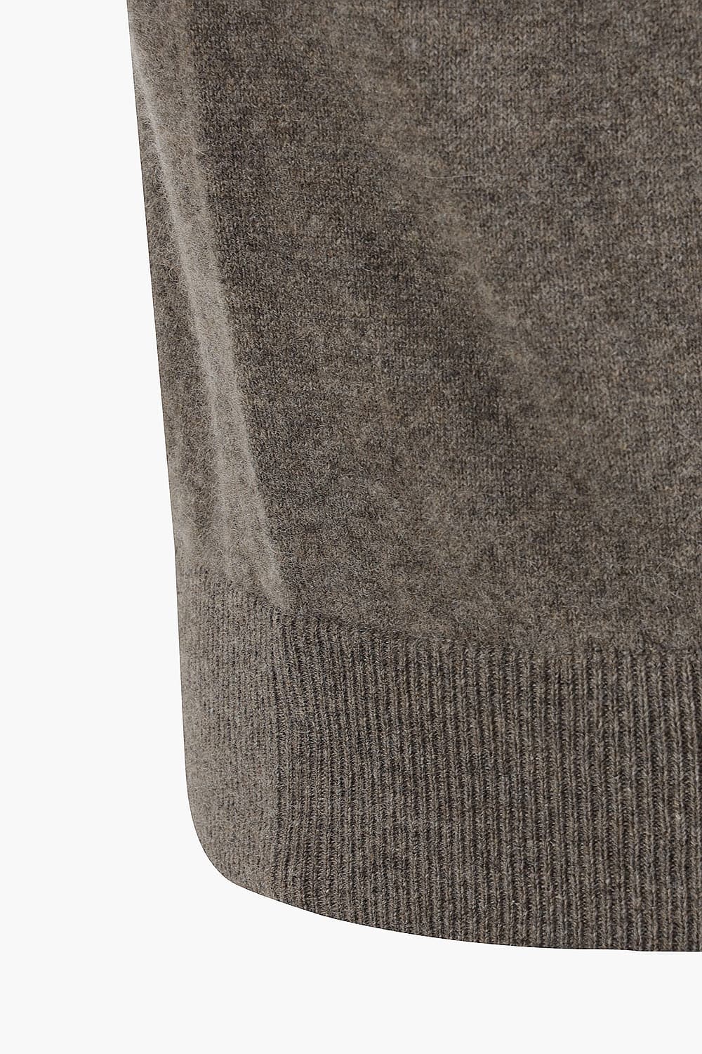 TRUCKER 울 캐시미어 하프 집업 105 다크브라운 긴소매 니트