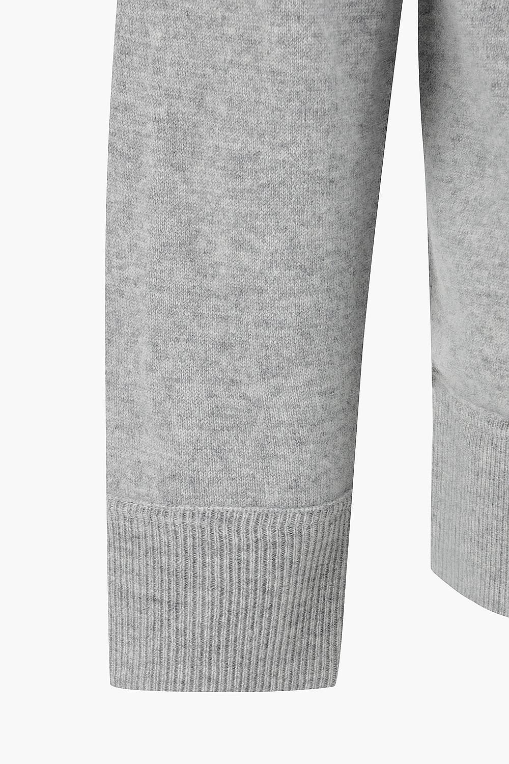 울 캐시미어 크루넥 106 라이트그레이 긴소매 니트