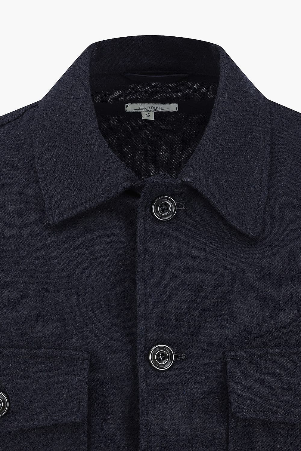 DAY 울 혼방 빅버튼 셔츠형 103 다크네이비 캐주얼 자켓