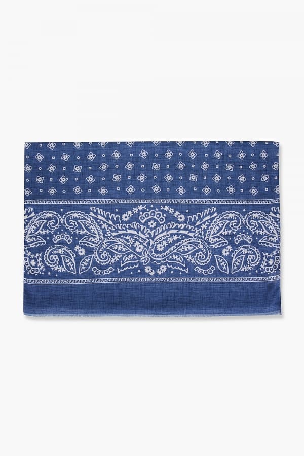 코튼 헤이즐리 도트 패턴 102 네이비 스카프