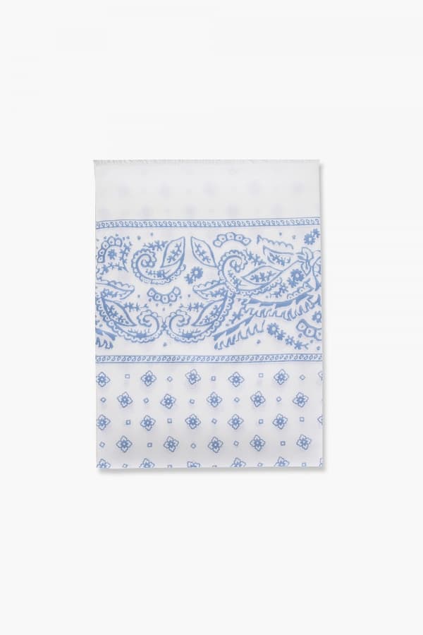 코튼 헤이즐리 도트 패턴 103 블루 스카프