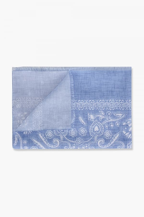 코튼 헤이즐리 도트 패턴 104 블루 스카프