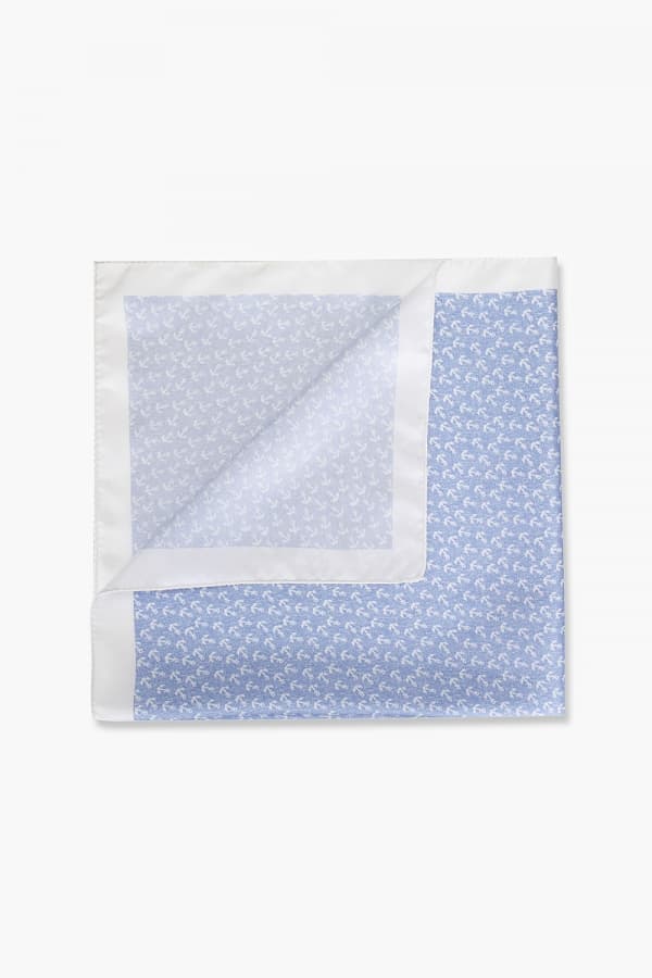 실크 사이드 스퀘어 301 블루 스카프