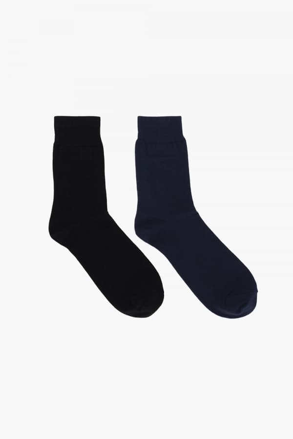 남성 솔리드 양말 2족 선물 세트 SE4SMA271062SBK