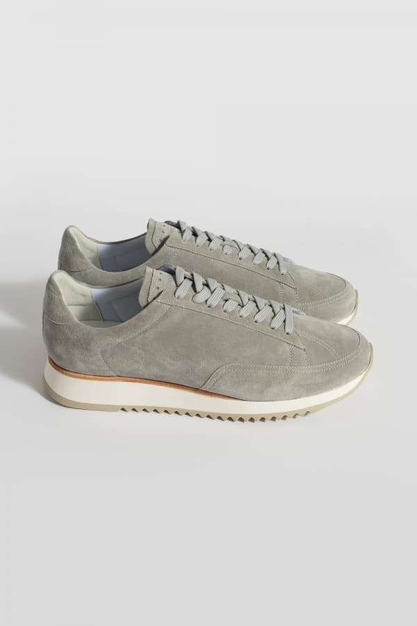 CABOURG 소가죽 스웨이드 106 라이트그레이 스니커즈