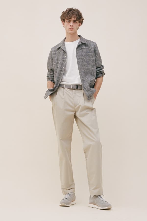 CABOURG 소가죽 스웨이드 106 라이트그레이 스니커즈