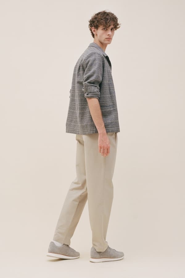 CABOURG 소가죽 스웨이드 106 라이트그레이 스니커즈